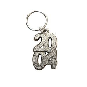Vintage Jostens Graduation Class of 2004 School Silver Metal Keychain 2"